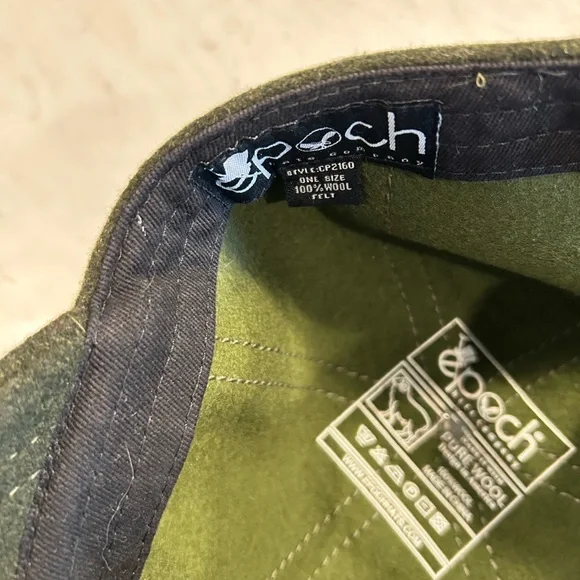 KANGOL 100% Wool Adjustable Hat two toned green - Picture 4 of 6